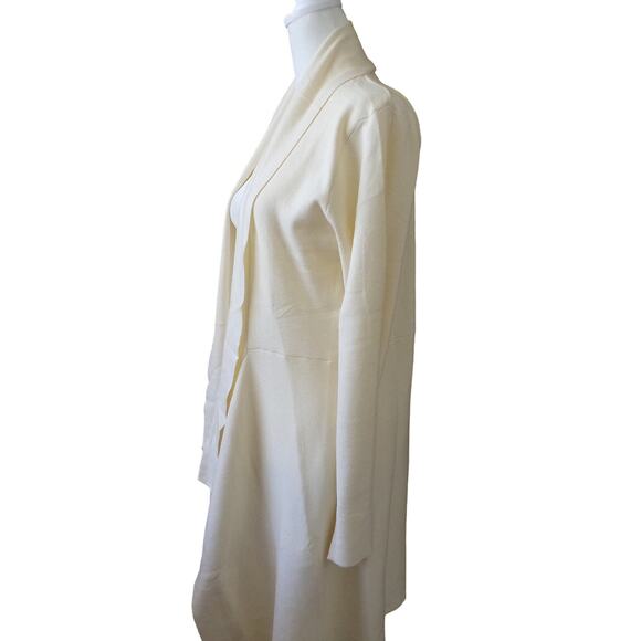 Long Wrap Sweater Cream Color NWOT Size Large - Picture 2 of 5